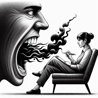 A psychologist treating a case of halitophobia.