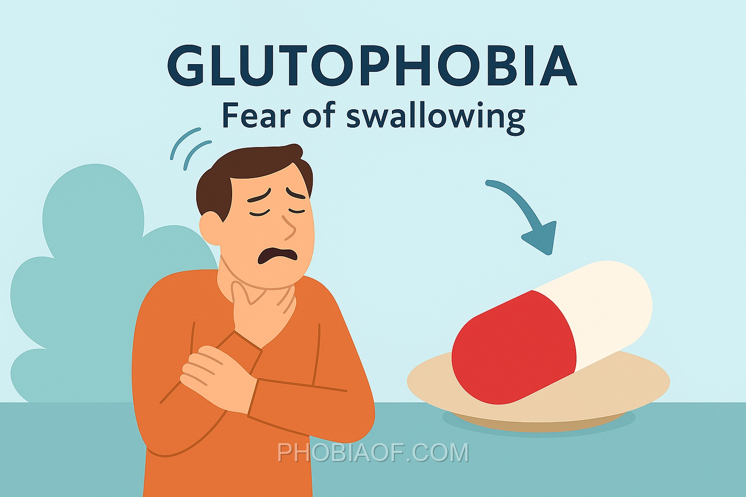 Glutophobia - Fear of swallowing