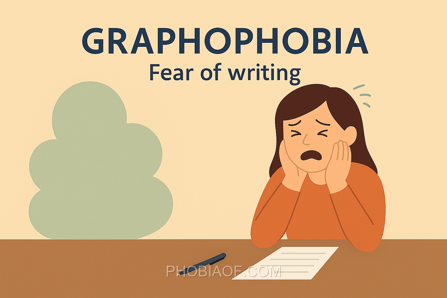 Graphophobia - Fear of writing