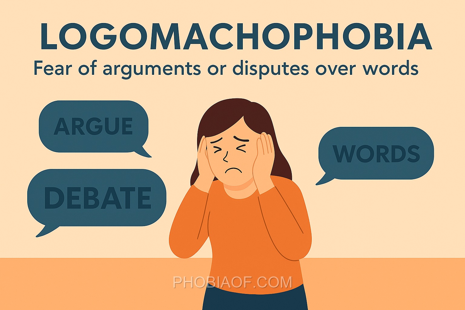Logomachophobia - Fear of arguments or disputes over words