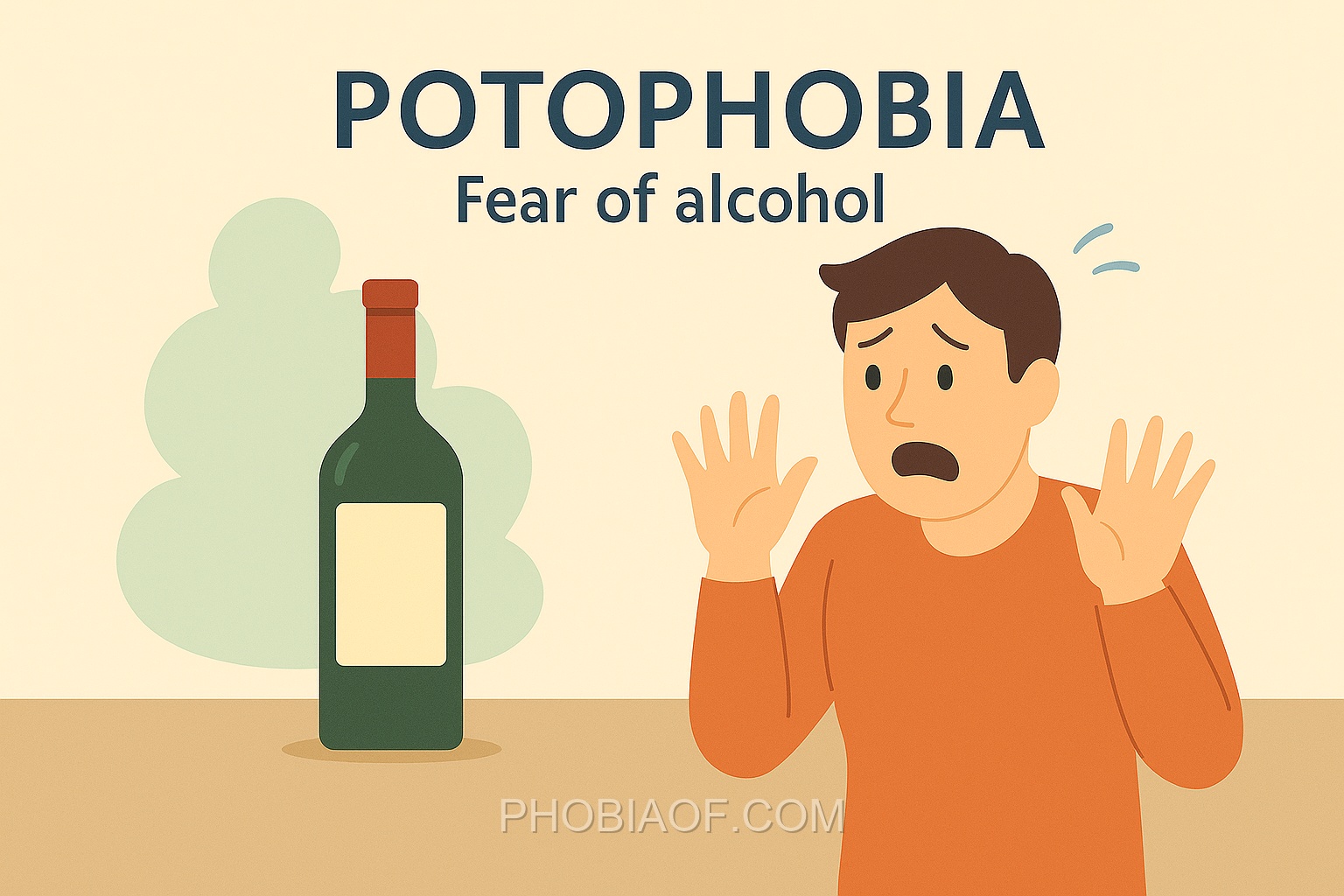 Potophobia - Fear of alcohol